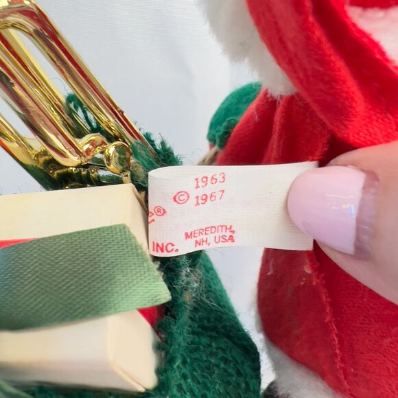 Annalee Santa Claus Doll 1963–1967 Vintage Christmas Decor Felt Figure Tag 8” - Picture 5 of 8